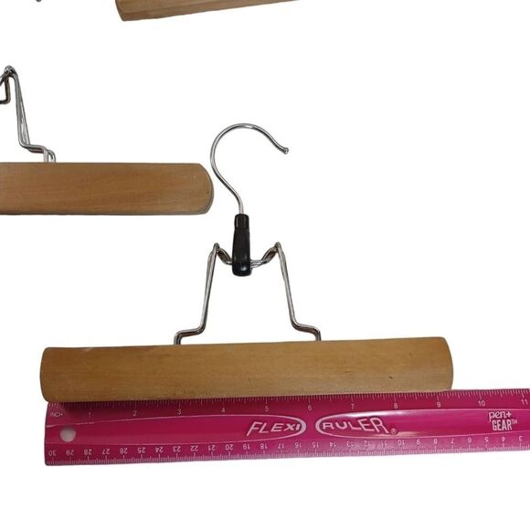 Wood Pant Hangers Set of 4 Pant Hangers 2 sizes - Picture 10 of 11